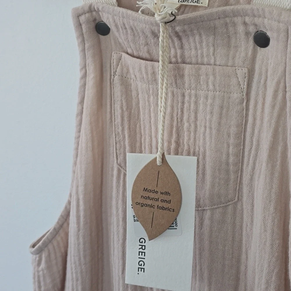 GREIGE Organic Cotton Overalls Sz 4 Unisex